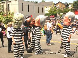 chain gang at Fremont parade