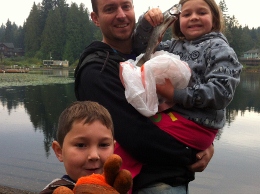 Huber family fishing